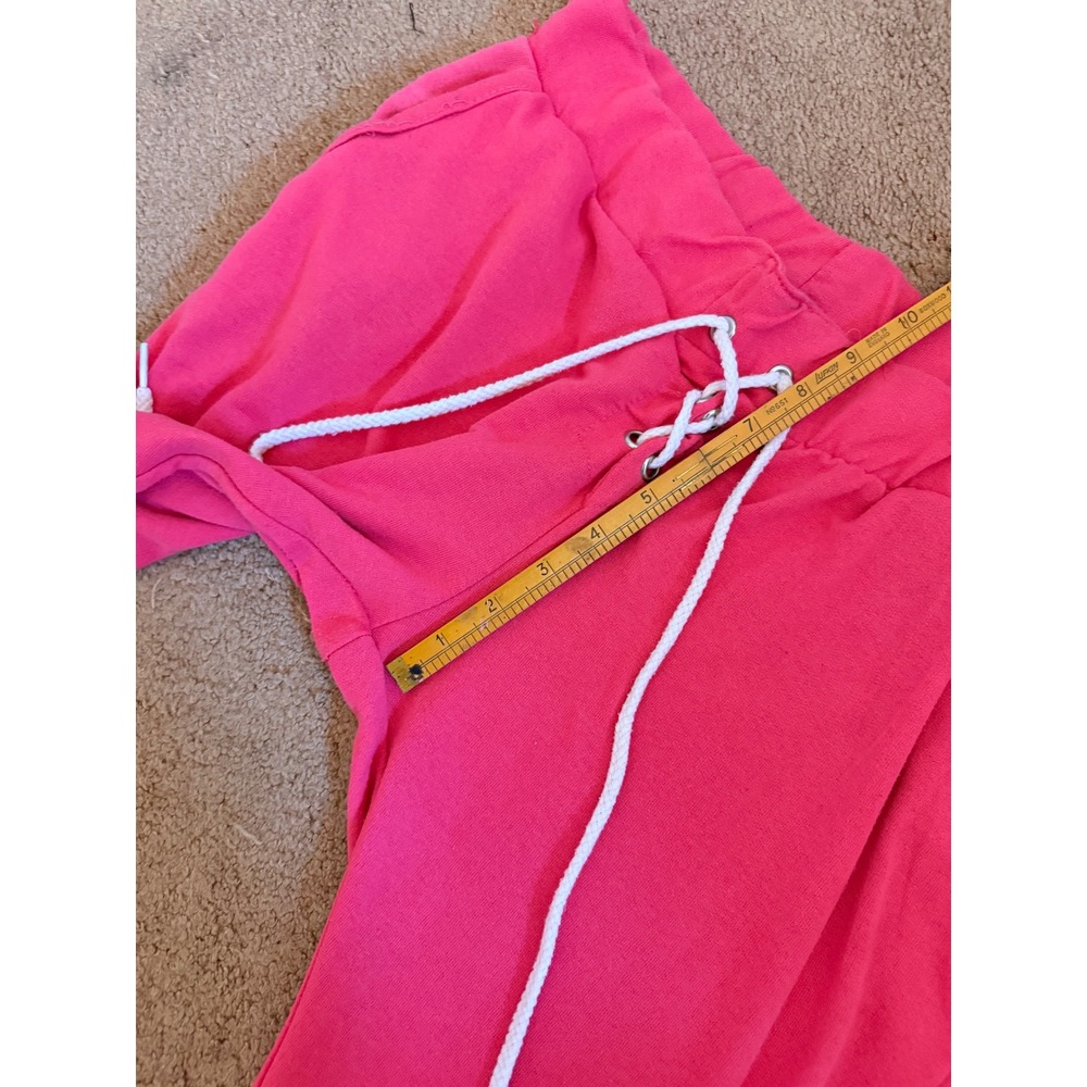 Y2K 2000s style Bebe Sleepwear Pink Joggers Sweatpants lace up Drawstring Lounge - Picture 5 of 8